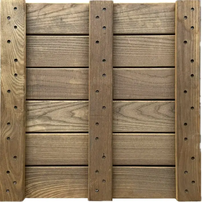 Thermally Modified Ash Deck Tile 2 X 2 ft - Image 2